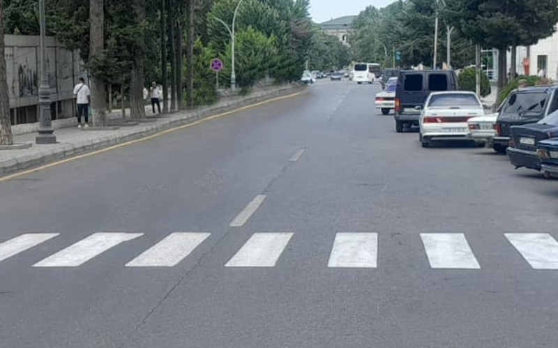 Xaçmazda yol nişanlanma işləri aparılır