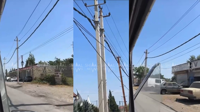 Xaçmazda təhlükə saçan elektrik xətləri - VİDEO