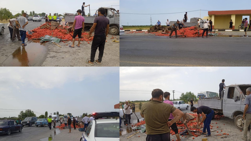 Xaçmazda yük maşını aşdı