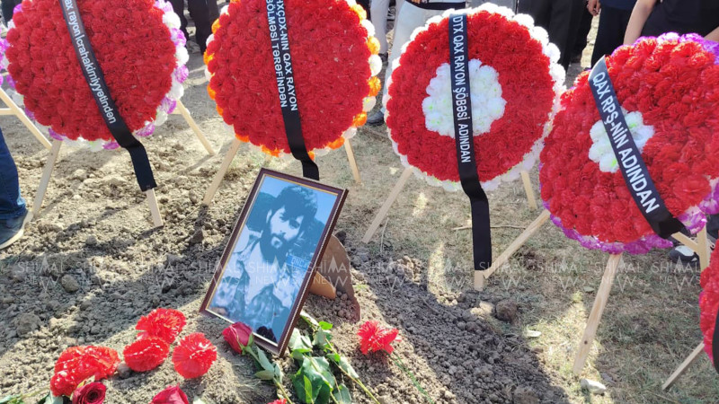 Qaxda şəhid Natiq Kərimovla vida mərasimi keçirilib