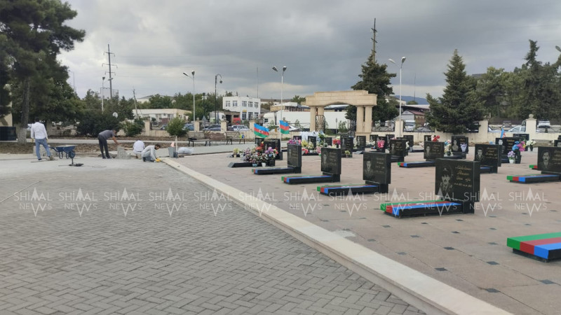Qubada Şəhidlər Xiyabanında əsaslı təmir işləri aparılır - FOTO