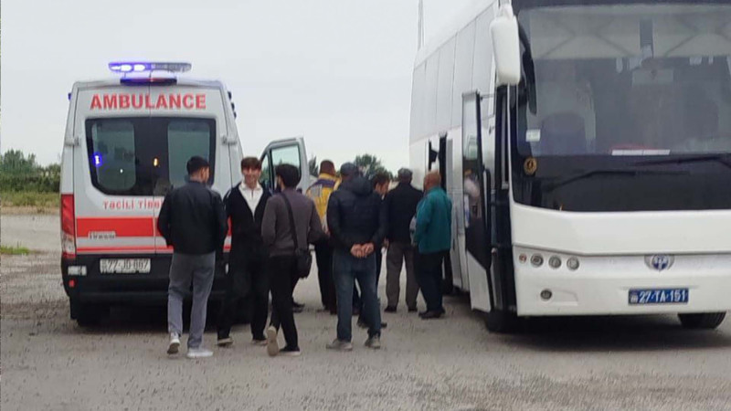 Xaçmaz-Bakı avtobusunda həyəcanlı ANLAR