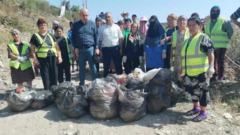 Qusarda təmizlik aksiyası keçirilib - FOTO