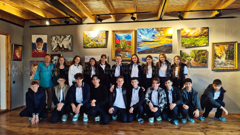 İsmayıllıda uşaqlar “Babadağa Baxış” ekspozisiyasında - FOTO