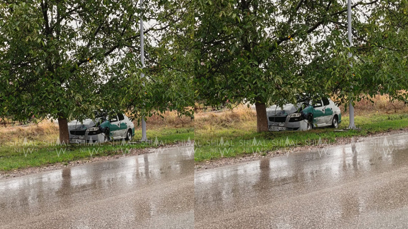 Quba-Xaçmaz yolunda maşın ağaca çırpıldı