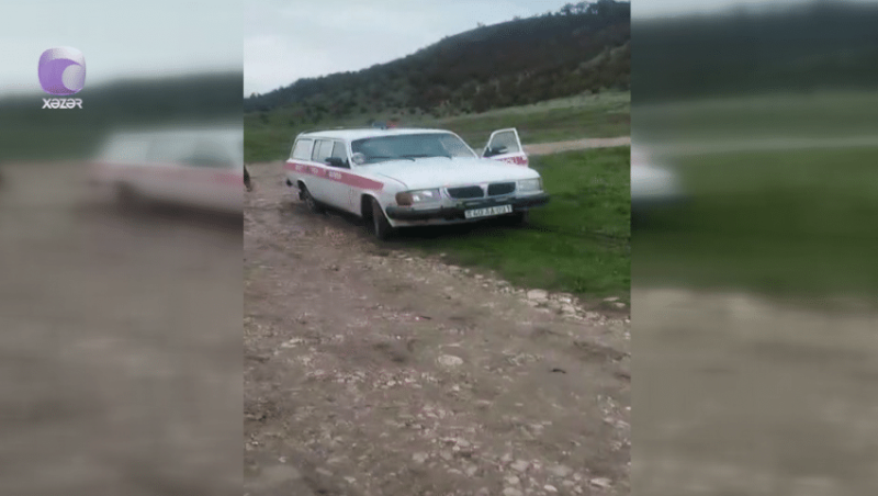 Qubada xəstəni yük maşını ilə apardılar