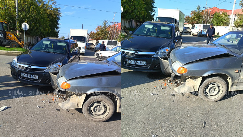 Qubada qəza: Qadın sürücüyə yol vermədi