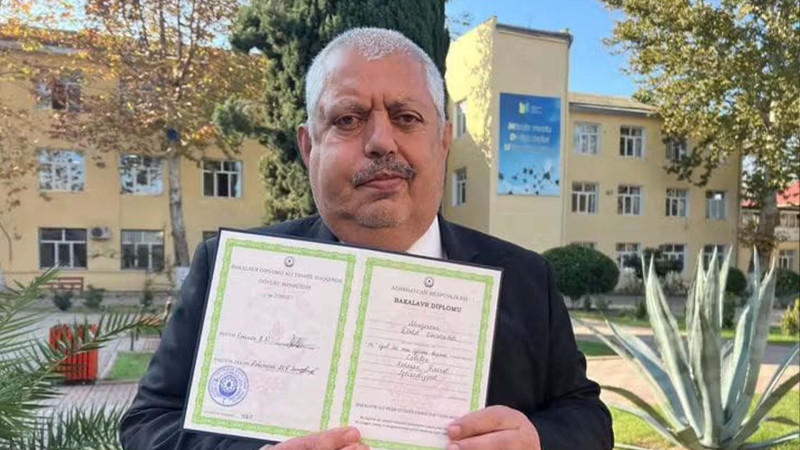 62 yaşında diplom aldı