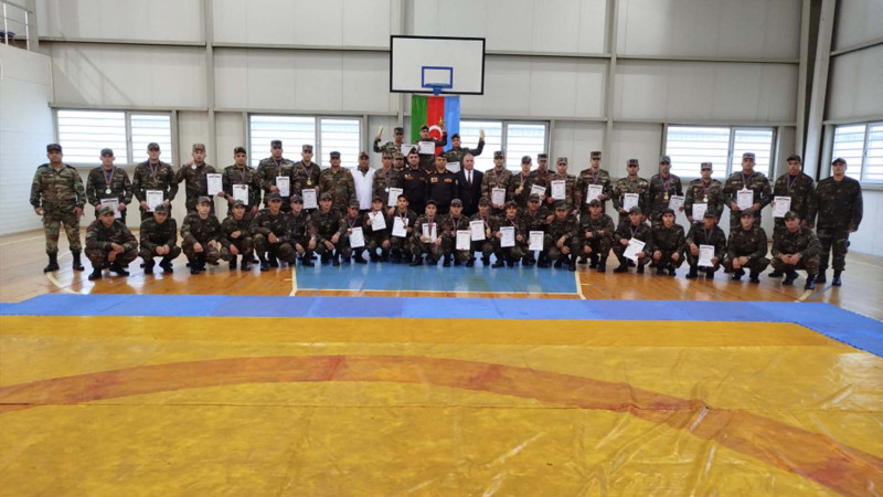 FHN hərbçiləri arasında sərbəst güləş yarışı başa çatdı