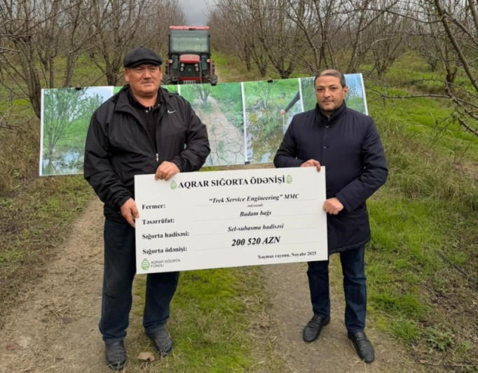 Xaçmazda zərərçəkmiş fermerə 200 min manat sığorta ödənildi