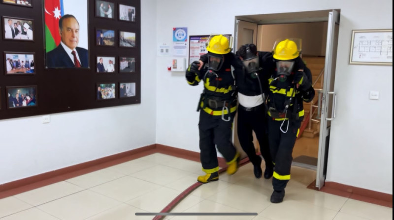 FHN Qax rayon Mərkəzi Xəstəxanasında yanğın-taktiki təlim keçirib