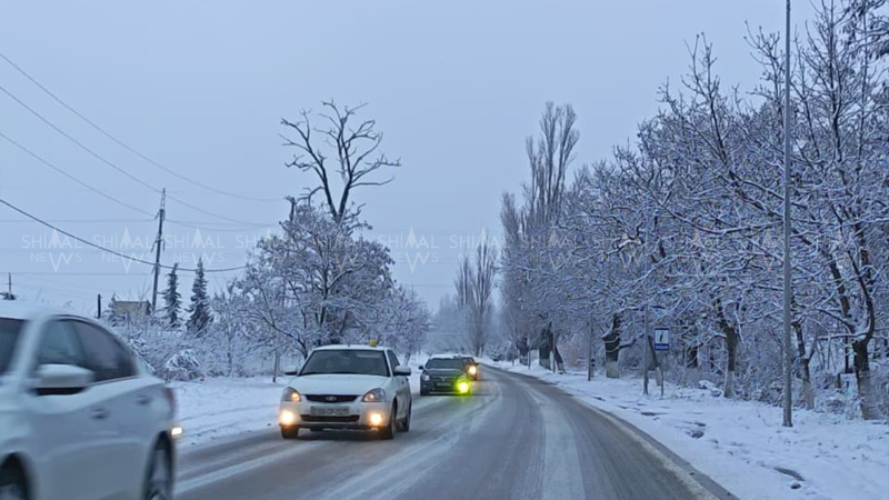 Quba-Xaçmaz yolu buz bağlayıb - FOTO