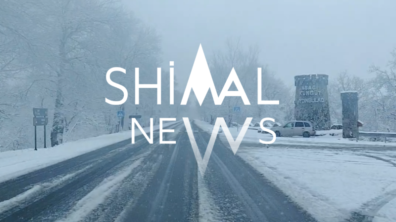 Şəki-Oğuz avtomobil yolu buz bağlayıb - FOTO