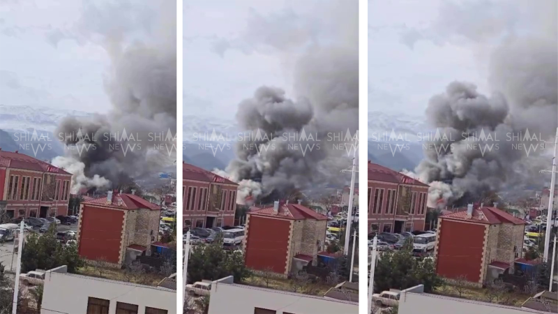 Qusarda Maqsudun obyekti yandı - VİDEO