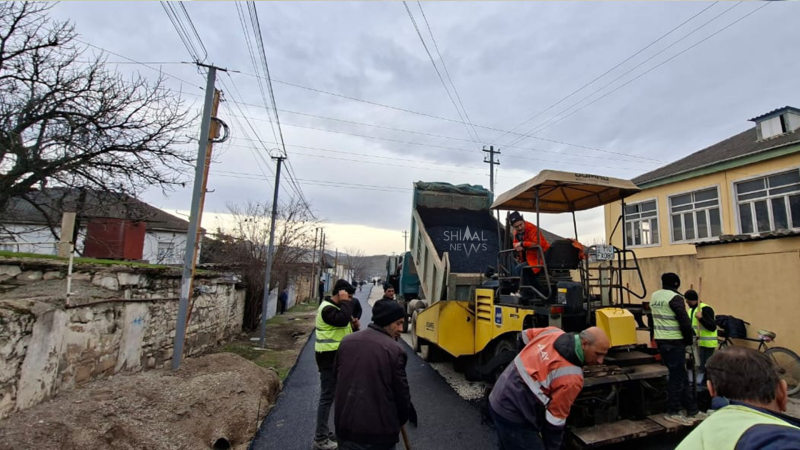 Şabranda yol infrastrukturu təmir olunur – VİDEO