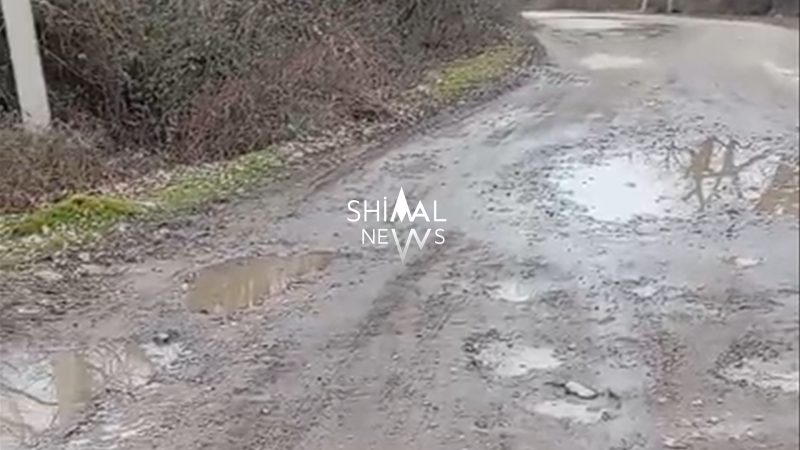 Oğuzda turistik kəndin yolu təmirsizdir