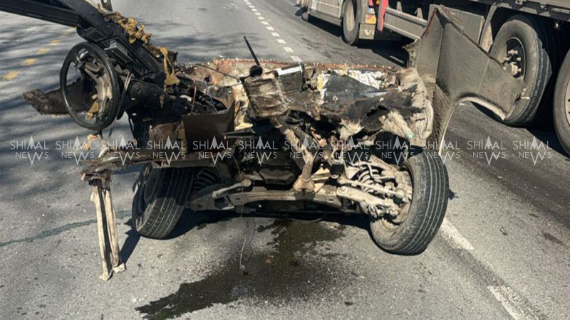 Sürücü dəhşətli qəzadan sağ çıxdı