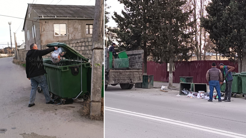 Xaçmazda açıq zibil yeşikləri qapaqlı konteynerlərlə əvəz olunur