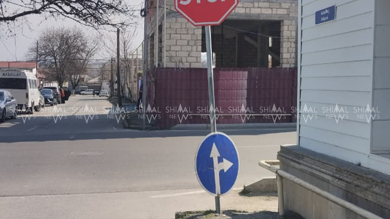 Qubada maraqlı yol nişanı - FOTO
