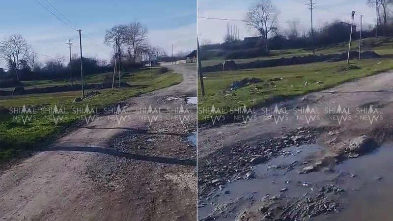 Oğuzda baxımsız qalan kənd yolu sakinləri narahat edir