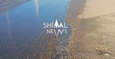 Qusarda yolun altından su fışqırır