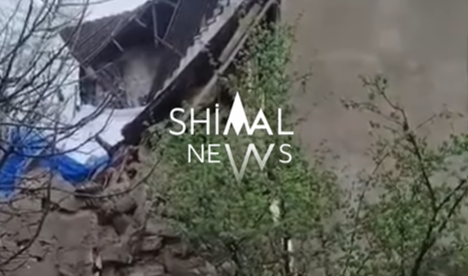 Qubada güclü yağış evi dağıtdı