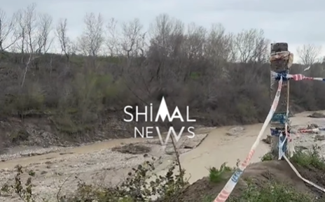 Xaçmazda yol çökdü