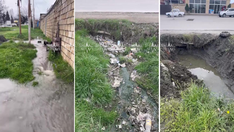 Qubada qurumların səhlənkarlığı - Evləri su basır