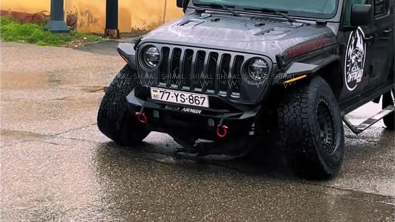 Qusarda Jeep şpaqat açdı - VİDEO