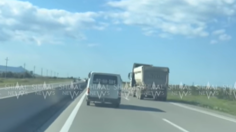 Bakı-Quba yolunda təhlükə saçan yük maşını