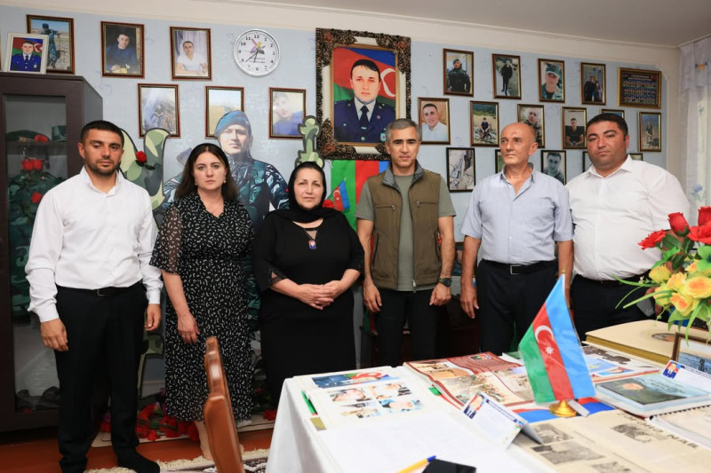 Anar Ələkbərov Oğuzda Vətən Müharibəsi Qəhrəmanının ailəsini ziyarət edib