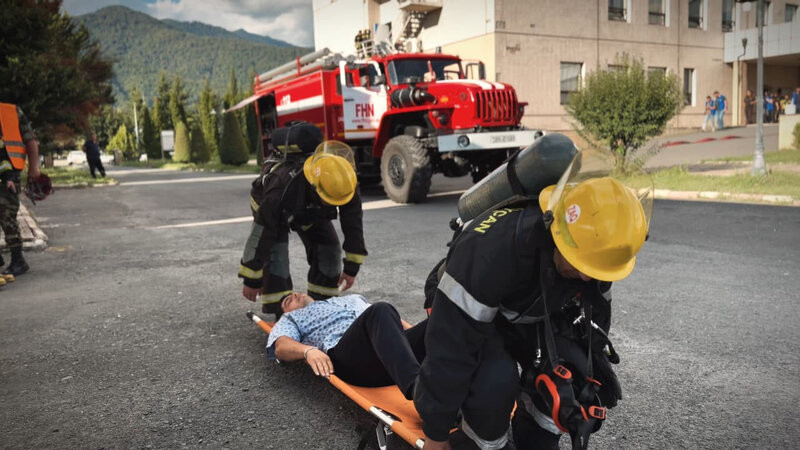 Zaqatala xəstəxanasında yanğın təlimi keçirildi