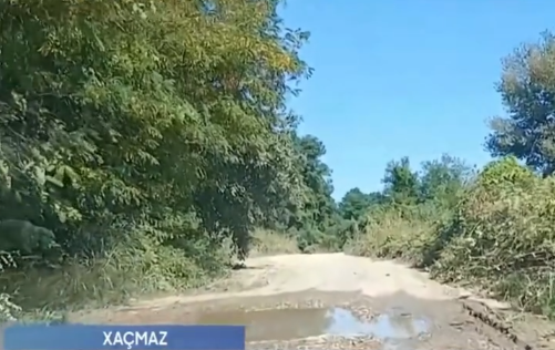 Xaçmazda bu yolda 8 kilometr məsafəni qət etmək 40 dəqiqə çəkir