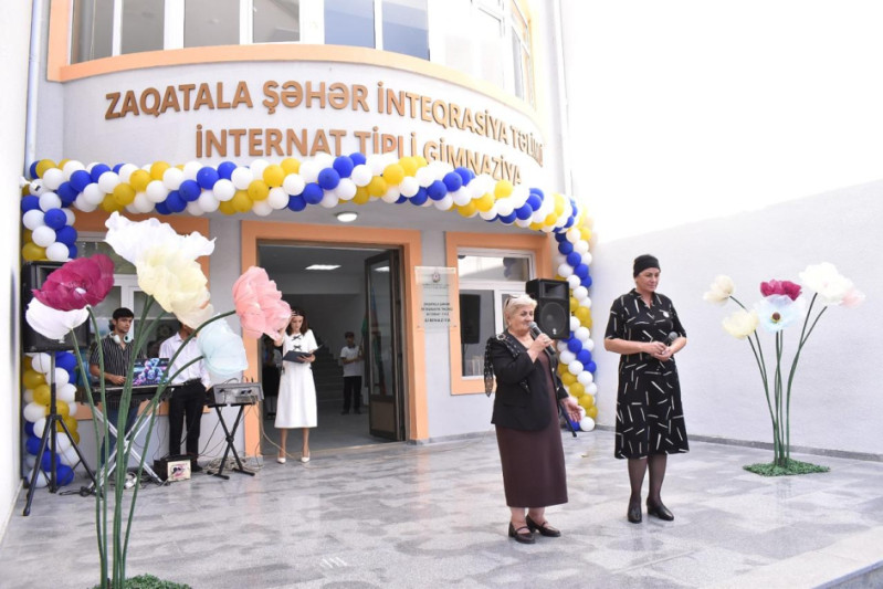 Zaqatalada əsaslı təmir edilmiş gimnaziyanın açılışı olub