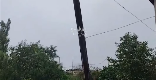 Qubada yüksək gərginlik elektrik xətti qorxu saçır