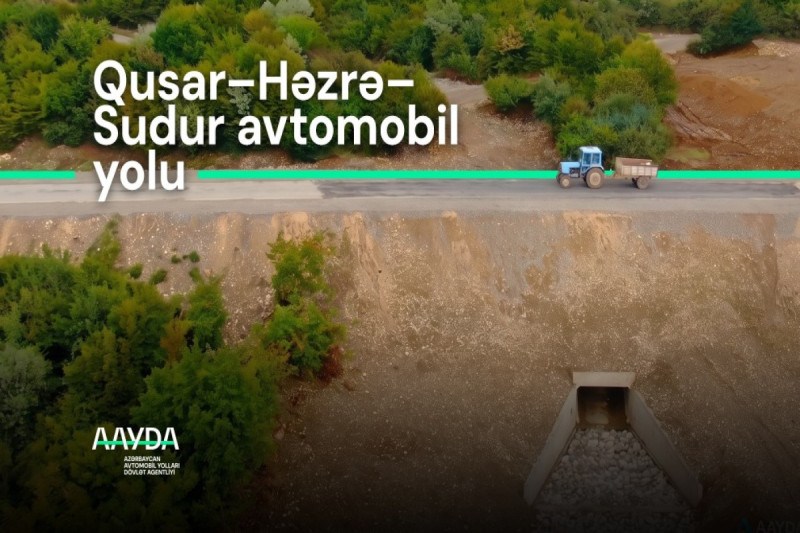 Qusar–Həzrə–Sudur avtomobil yolunda aparılan bərpa işləri yekunlaşdırılıb
