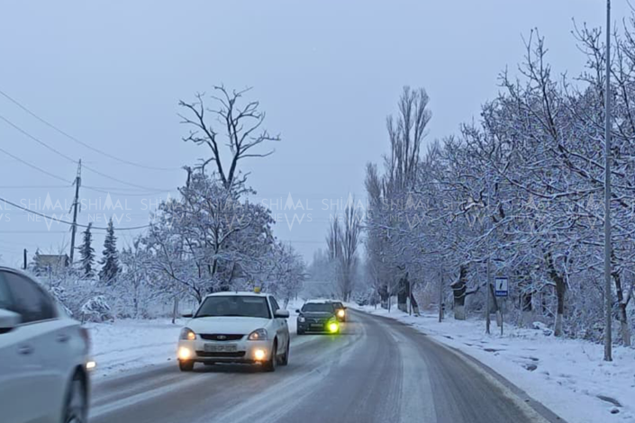 Quba-Xaçmaz yolu buz bağlayıb - FOTO