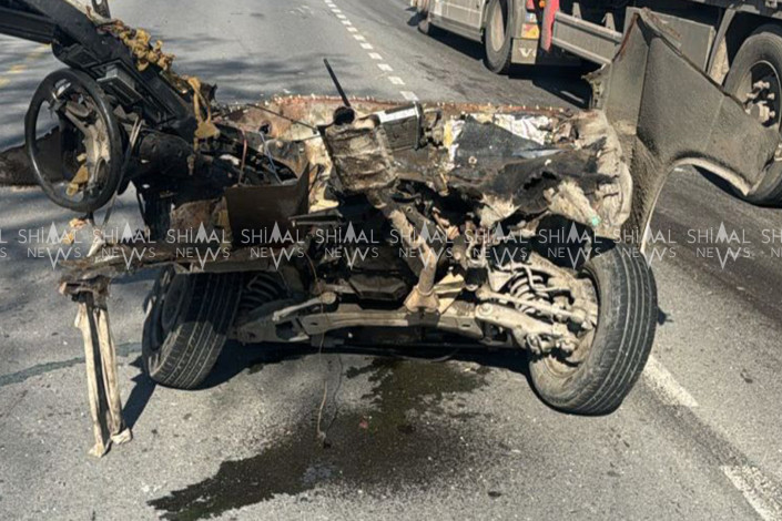 Sürücü dəhşətli qəzadan sağ çıxdı