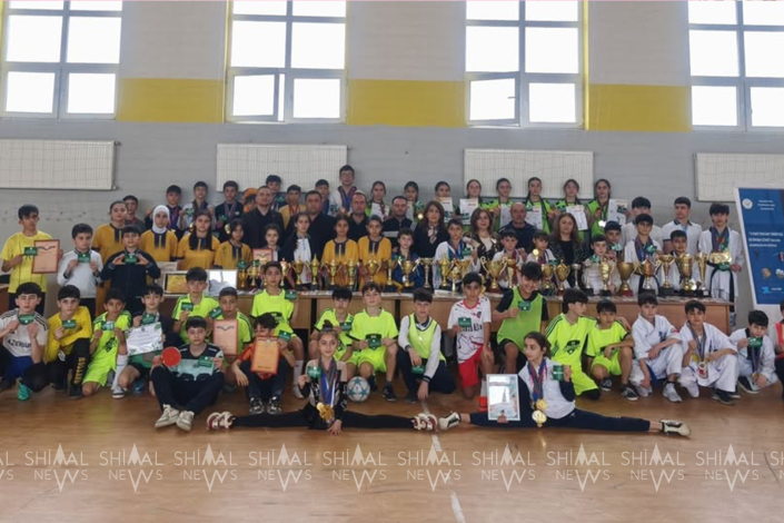 Quba məktəbində idmançı şagirdlər mükafatlandırıldı