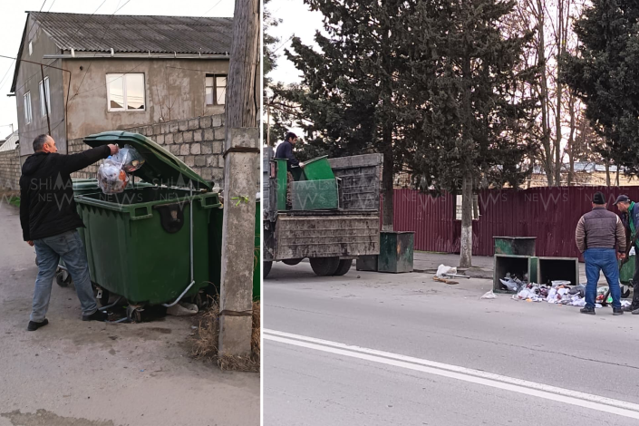 Xaçmazda açıq zibil yeşikləri qapaqlı konteynerlərlə əvəz olunur