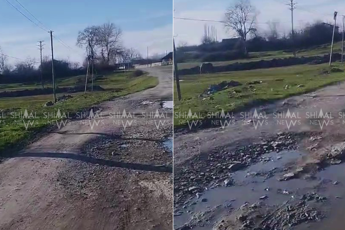 Oğuzda baxımsız qalan kənd yolu sakinləri narahat edir