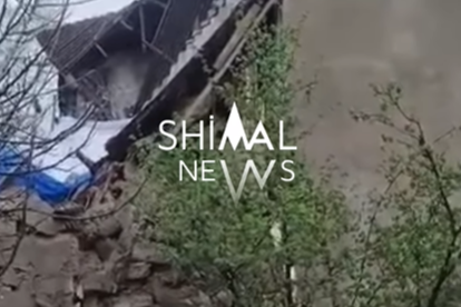 Qubada güclü yağış evi dağıtdı