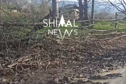 Qubada palçıqlı yol problemi: "Uşaqlarımız iki dəfə ayaqqabı dəyişir"