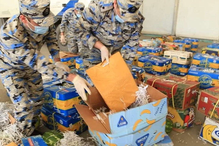 "Qarpız" yükündə 110 kiloqramdan artıq qadağan olunmuş maddə aşkarlandı