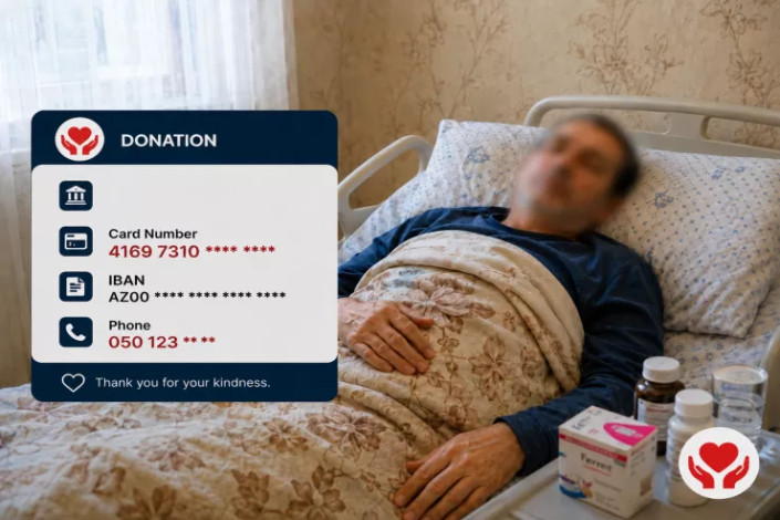 Xaçmazda xəstə şəxsin görüntülərini paylaşaraq pul yığan şəxs cəzalandırılıb