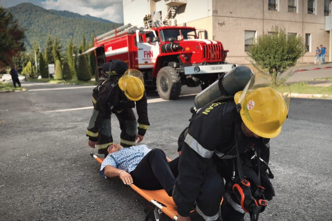 Zaqatala xəstəxanasında yanğın təlimi keçirildi