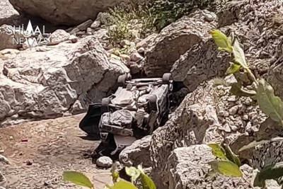 Quba: minik avtomobili dərəyə aşıb