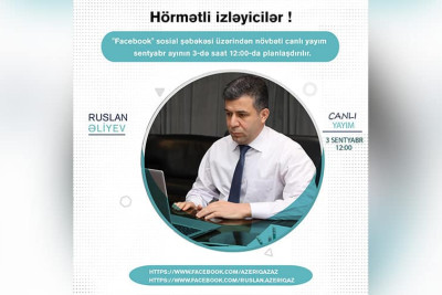 Şimal: "Azəriqaz" canlı yayımda suallara cavab verəcək