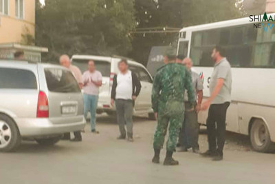 Xudatda avtobusla minik avtomobili toqquşub