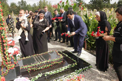 Xaçmazda şəhid ailələri ziyarət olunub